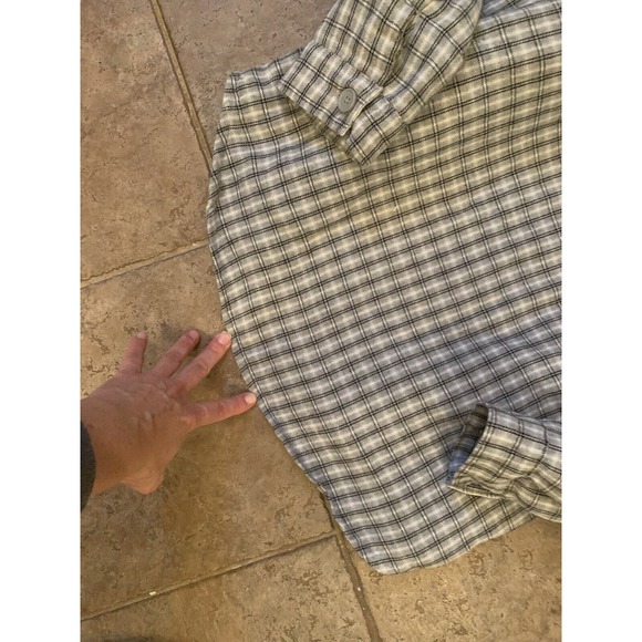 PacSun XS/S Quilted Lined Plaid Shacket Black Gray White Check Button Down Shirt - Picture 5 of 11